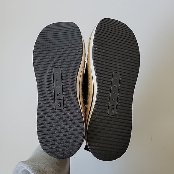 Reef Arvo Sneakers 7 Black Canvas Low Top Lace Up Platform Athleisure Casual - Picture 6 of 11